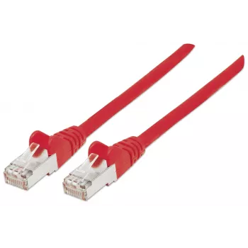 Intellinet Network Patch Cable, Cat6A, 5m, Red, Copper, S/FTP, LSOH / LSZH, PVC, RJ45, Gold Plated Contacts, Snagless, Booted, Lifetime Warranty