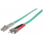 Intellinet Fiber Optic Patch Cable, OM3, ST/LC, 5m, Aqua, Duplex, Multimode, 50/125 µm, LSZH, Fibre, Lifetime Warranty
