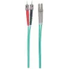 Intellinet Fiber Optic Patch Cable, OM3, ST/LC, 5m, Aqua, Duplex, Multimode, 50/125 µm, LSZH, Fibre, Lifetime Warranty