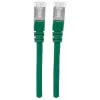 Intellinet Network Patch Cable, Cat7 Cable/Cat6A Plugs, 0.5m, Green, Copper, S/FTP, LSOH / LSZH, PVC, RJ45, Gold Plated Contacts, Snagless, Booted, Lifetime Warranty