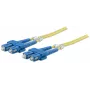 Intellinet Fiber Optic Patch Cable, OS2, SC/SC, 5m, Yellow, Duplex, Single-Mode, 9/125 µm, LSZH, Fibre, Lifetime Warranty