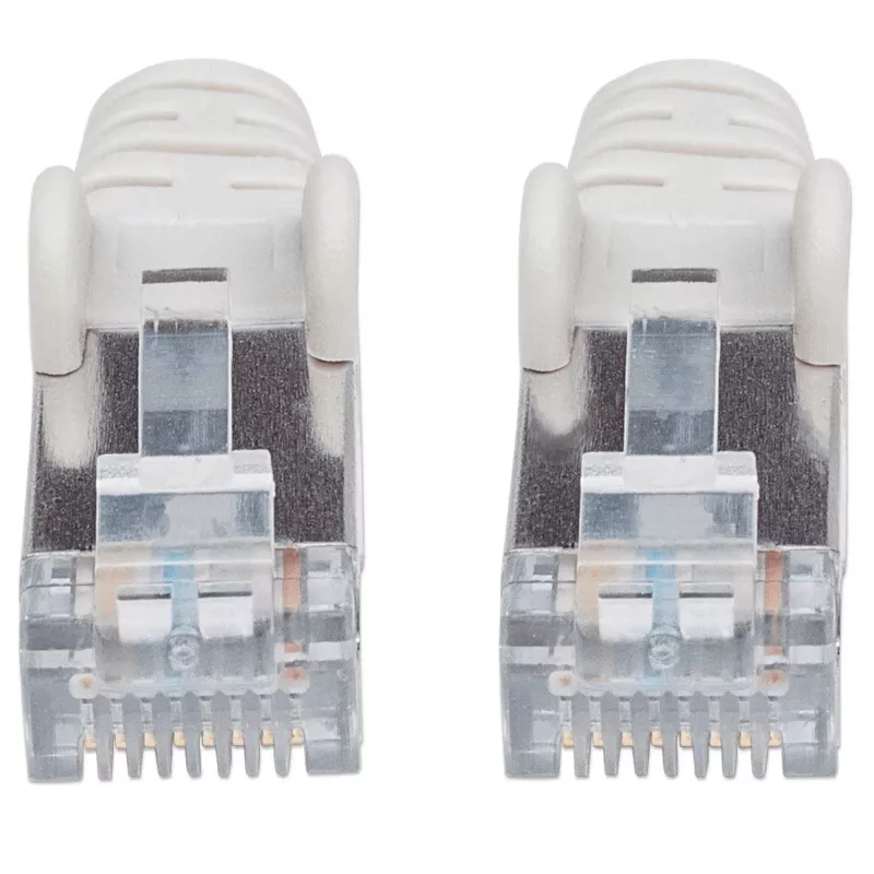 Intellinet Network Patch Cable, Cat7 Cable/Cat6A Plugs, 30m, Grey, Copper, S/FTP, LSOH / LSZH, PVC, RJ45, Gold Plated Contacts, Snagless, Booted, Lifetime Warranty