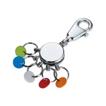 Key ring TROIKA PATENT/Colour KYR61/CH Multicolour Silver Brass