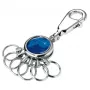 Key ring TROIKA AROUND THE WORLD Blue Silver Metal 25x90x9mm