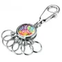 Key ring TROIKA COLOURFUL LEAVES Multicolour Silver Metal