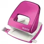 Leitz NeXXt Hole Punch WOW 5008 Metal 2-hole / 30sheets, 30 sheets, Pink, White, Metal, Plastic, 8 cm, 5.5 mm, A4, A5, A6, Folio, US-Quart, 8 x 8 x 8 cm