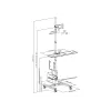 Multimedia cart Equip 17 inch-32 inch Single Monitor Mobile Workstation