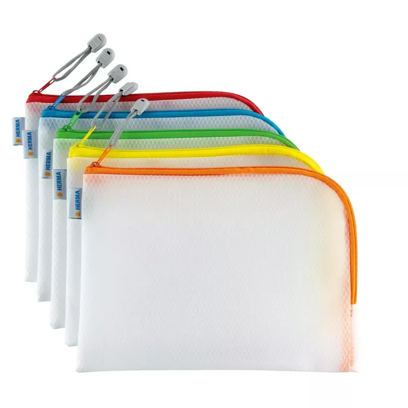 Hard pencil case HERMA 20008 Red Transparent