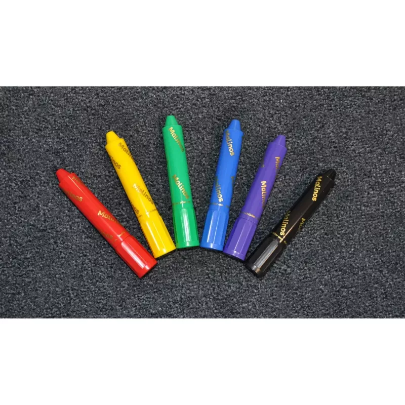 Crayon Malinos 301036 6 pcs Multicolour Black Blue Green Red Violet Yellow