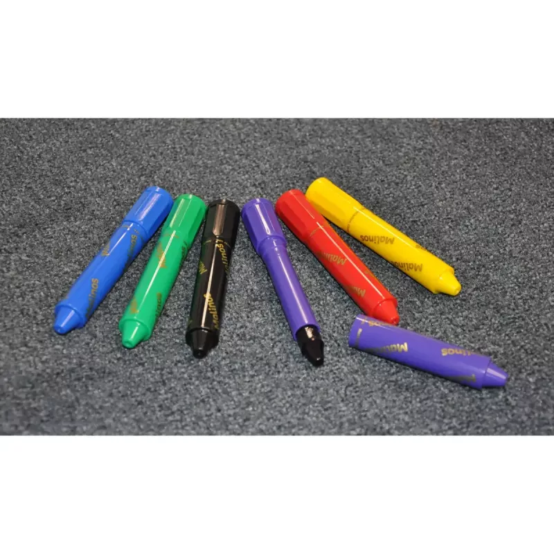 Crayon Malinos 301036 6 pcs Multicolour Black Blue Green Red Violet Yellow