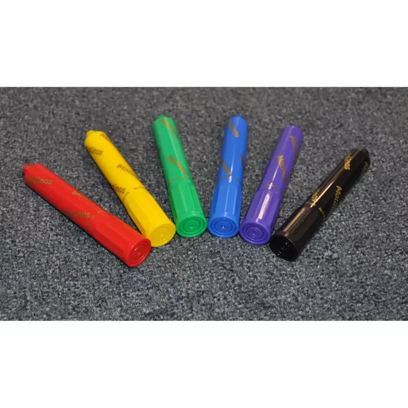 Crayon Malinos 301036 6 pcs Multicolour Black Blue Green Red Violet Yellow