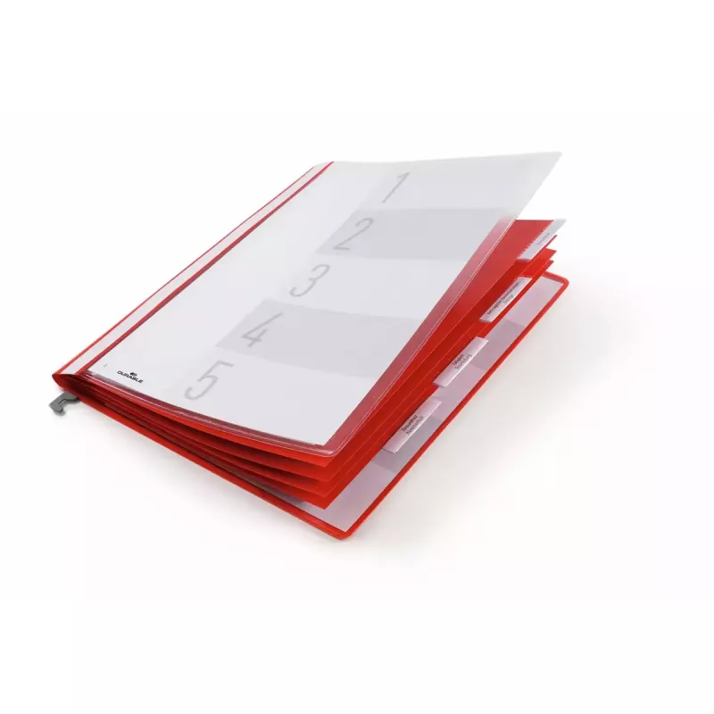 Conventional file folder Durable 255503 Plastic Red Transparent 5 pcs