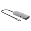 Manhattan USB-C Dock/Hub with Card Reader, Ports (x7): Ethernet, HDMI, USB-A (x3) and USB-C (x2), with Power Delivery (PD) 100W- requires external USB-C charger (not included). USB powered (no external power supply required) when PD is not in use