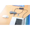 Manhattan USB-C Dock/Hub with Card Reader, Ports (x7): Ethernet, HDMI, USB-A (x3) and USB-C (x2), with Power Delivery (PD) 100W- requires external USB-C charger (not included). USB powered (no external power supply required) when PD is not in use