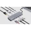 Manhattan USB-C Dock/Hub with Card Reader, Ports (x7): Ethernet, HDMI, USB-A (x3) and USB-C (x2), with Power Delivery (PD) 100W- requires external USB-C charger (not included). USB powered (no external power supply required) when PD is not in use