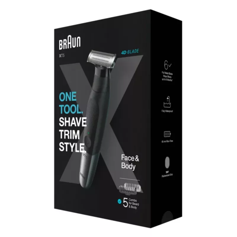 Braun XT5100 hair trimmers/clipper Black, Silver