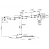 Equip 17 inch-32 inch Economy Dual Monitor Tabletop Stand