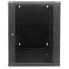 Intellinet 19 inch Network Cabinet - Wall Mount (Double Section Hinged Swing Out), 15U, 550mm Deep, Black, Assembled, Max 30kg, Swings out for access to back of cabinet when installed on wall, 19 inch,Usable Depth 425mm, Parts for wall installation not included