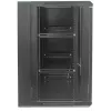Intellinet 19 inch Network Cabinet - Wall Mount (Double Section Hinged Swing Out), 15U, 550mm Deep, Black, Assembled, Max 30kg, Swings out for access to back of cabinet when installed on wall, 19 inch,Usable Depth 425mm, Parts for wall installation not included