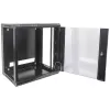 Intellinet 19 inch Network Cabinet - Wall Mount (Standard), 15U, 600mm Deep, Black, Flatpack, Max 60kg, Metal & Glass Door, Back Panel, Removeable Sides, Suitable also for use on desk or floor, Usable Depth 410mm, Parts for wall installation not included