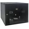 Intellinet 19 inch Network Cabinet - Wall Mount (Double Section Hinged Swing Out), 12U, 450mm Deep, Black, Flatpack, Max 30kg, Swings out for access to back of cabinet when installed on wall, Usable Depth 235mm, Rack, Parts for wall installation not included