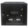 Intellinet 19 inch Network Cabinet - Wall Mount (Double Section Hinged Swing Out), 12U, 450mm Deep, Black, Flatpack, Max 30kg, Swings out for access to back of cabinet when installed on wall, Usable Depth 235mm, Rack, Parts for wall installation not included