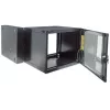 Intellinet 19 inch Network Cabinet - Wall Mount (Double Section Hinged Swing Out), 12U, 450mm Deep, Black, Flatpack, Max 30kg, Swings out for access to back of cabinet when installed on wall, Usable Depth 235mm, Rack, Parts for wall installation not included