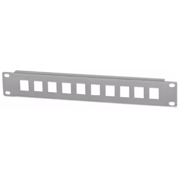 Intellinet Patch Panel, Blank, 10 inch, 1U, 10-Port, Grey, Rack mounting, 1U, Grey