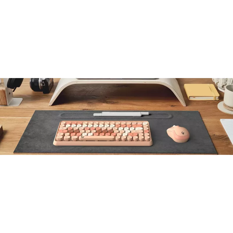 KeySonic KSKM-5200M-RF (DE) keyboard Mouse included Office RF Wireless QWERTZ German Beige, Brown, Pink