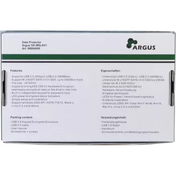 SSD enclosure Inter-Tech GD-MSLK01