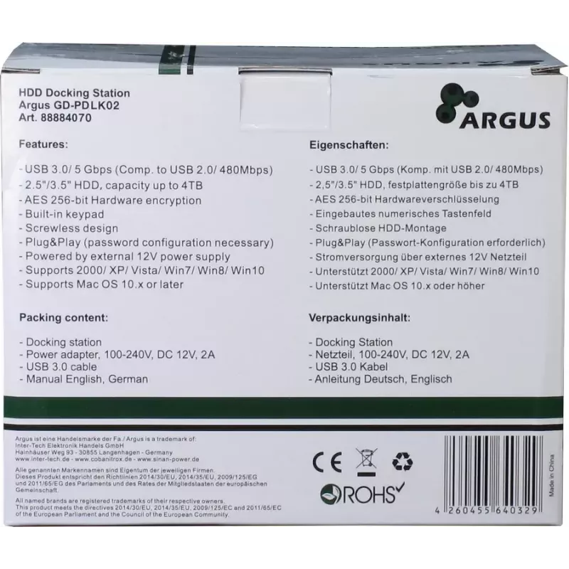 Storage Drive Docking Station Inter-Tech 88884070
