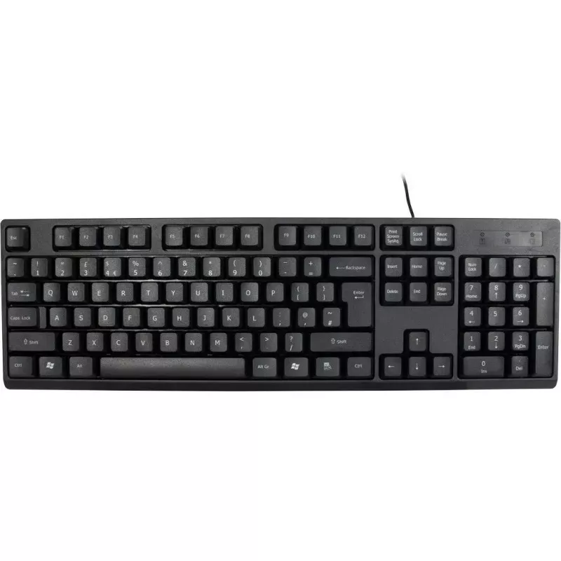 Keyboard Inter-Tech NK-1000EC Mouse included Office USB QWERTY Black