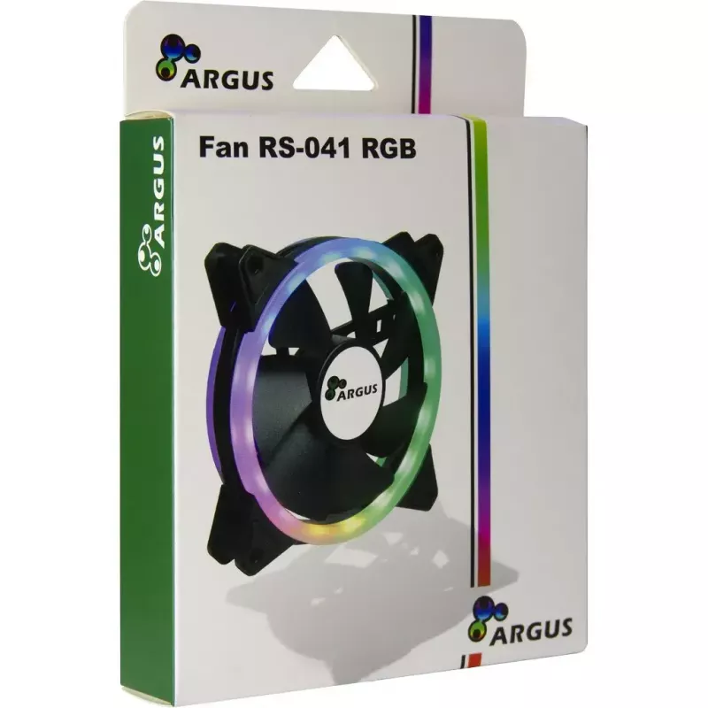 Fan Inter-Tech RS-041 RGB 12 cm Black