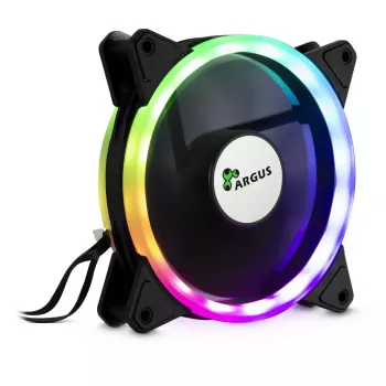 Fan Inter-Tech RS-041 RGB 12 cm Black