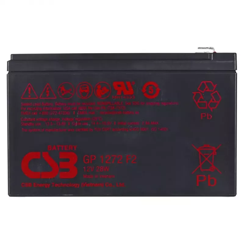 Sealed Lead-Acid battery HITACHI GP1272F2 12V 7.2Ah for UPS and backup power, FASTON 250