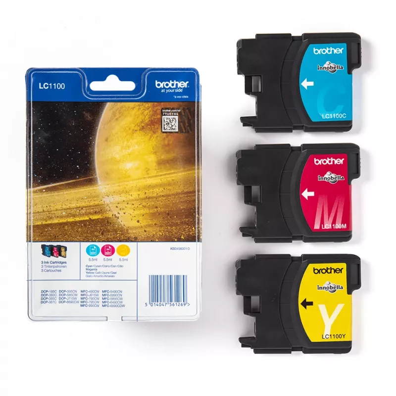 Brother LC1100RBWBPDR ink cartridge 3 pc(s) Original Cyan, Magenta, Yellow
