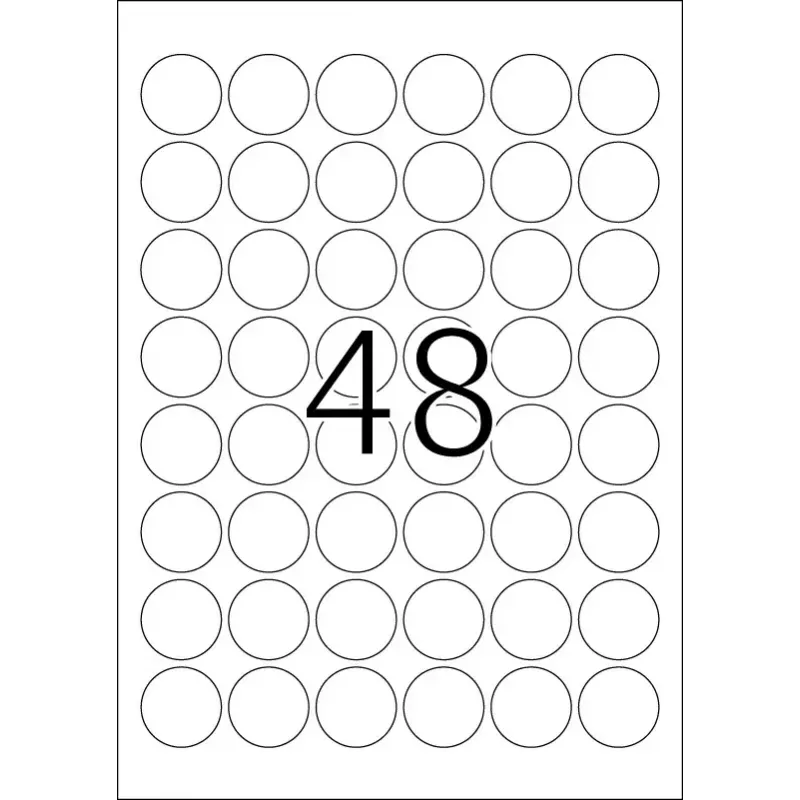 Labels A4 HERMA Ø 30 mm round white extra strong adhesion 1200 pcs