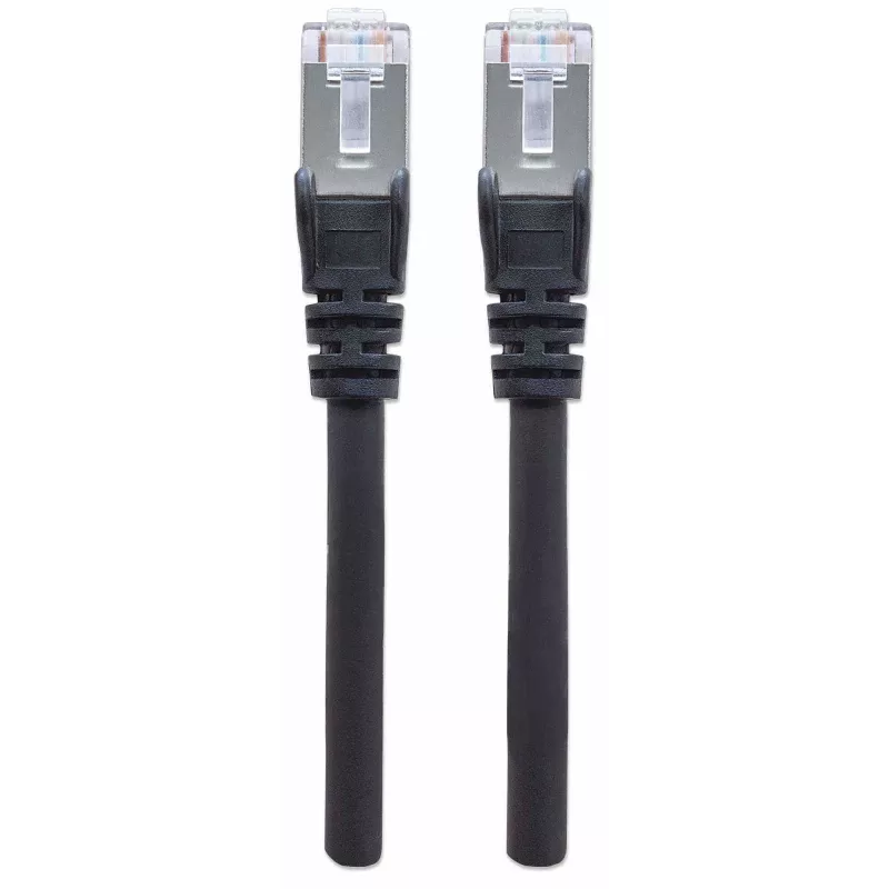 Intellinet Network Patch Cable, Cat7 Cable/Cat6A Plugs, 20m, Black, Copper, S/FTP, LSOH / LSZH, PVC, RJ45, Gold Plated Contacts, Snagless, Booted, Lifetime Warranty