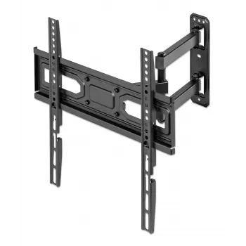 Manhattan Wall Mount for TV & Monitors (Full Motion), For screens 32 inch to 55 inch, VESA compatibility: all between 100x100mm to 400x400mm - check the dimensions of the four mounting holes on back of screen to ensure it fits, Max 35kg, Black, Bracket