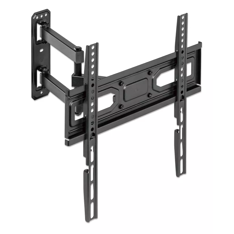 Manhattan Wall Mount for TV & Monitors (Full Motion), For screens 32 inch to 55 inch, VESA compatibility: all between 100x100mm to 400x400mm - check the dimensions of the four mounting holes on back of screen to ensure it fits, Max 35kg, Black, Bracket