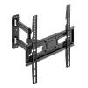 Manhattan Wall Mount for TV & Monitors (Full Motion), For screens 32 inch to 55 inch, VESA compatibility: all between 100x100mm to 400x400mm - check the dimensions of the four mounting holes on back of screen to ensure it fits, Max 35kg, Black, Bracket