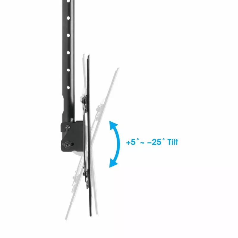 Manhattan Ceiling Mount for TV & Monitors, For screens: 37 inch to 65 inch, Adjustable height: 70-157 cm, VESA compatibility: all between 200x200 to 600x400mm - check the dimensions of the four mounting holes on back of screen to ensure it fits, Max 50kg, LFD, Bracket