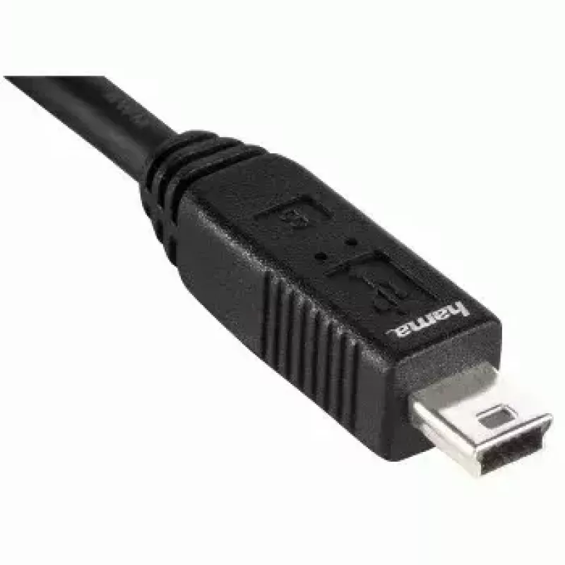 Hama USB 2.0 Connection Cable, 1.8m USB cable USB A Mini-USB B Black