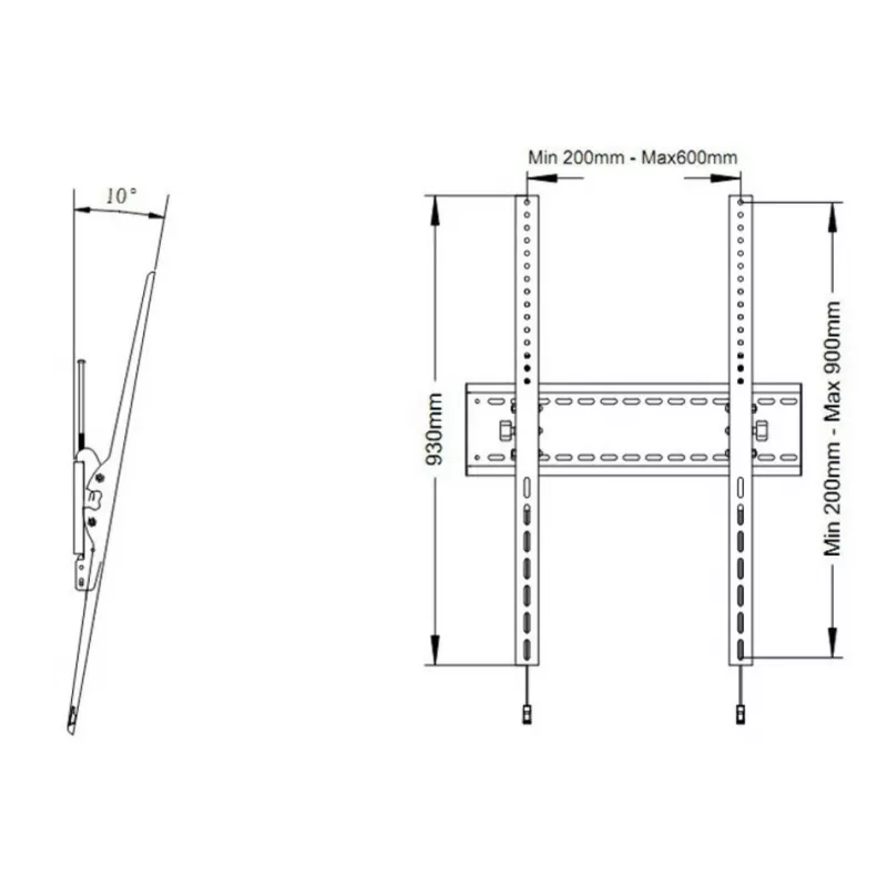 Wall mount Multibrackets M Universal Tilt SD MAX for 63–110 inch screens, VESA 200x300–1200x900, max load 125 kg
