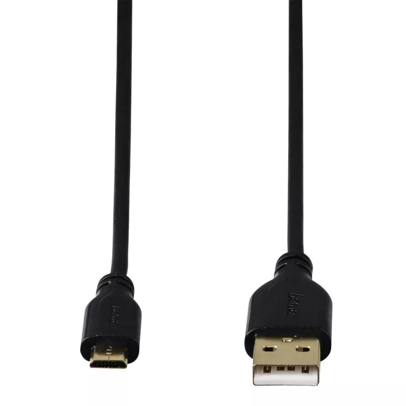 Hama 0.75m, USB2.0-A/USB2.0 Micro-B USB cable USB A Micro-USB B Black