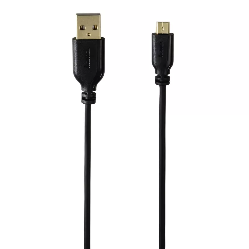 Hama 0.75m, USB2.0-A/USB2.0 Micro-B USB cable USB A Micro-USB B Black