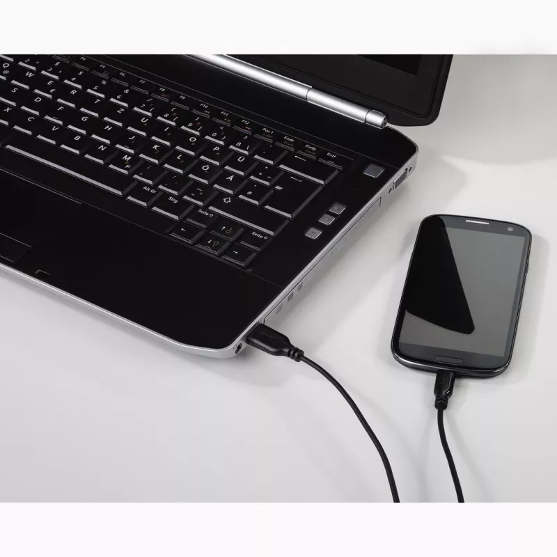 Hama 0.75m, USB2.0-A/USB2.0 Micro-B USB cable USB A Micro-USB B Black
