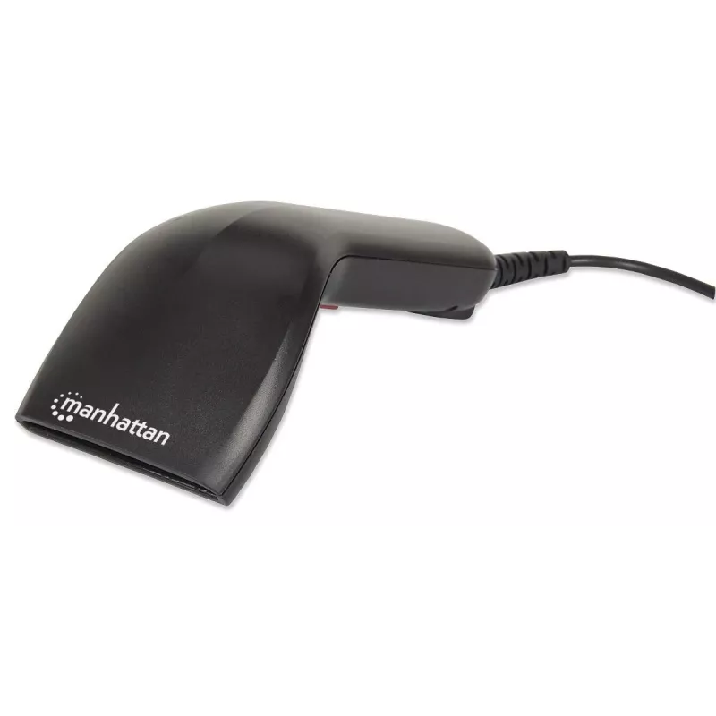 Manhattan Contact CCD Handheld Barcode Scanner, USB, 60mm Scan Width, Cable 152cm, Max Ambient Light 5,000 lux (sunlight), Black, Three Year Warranty