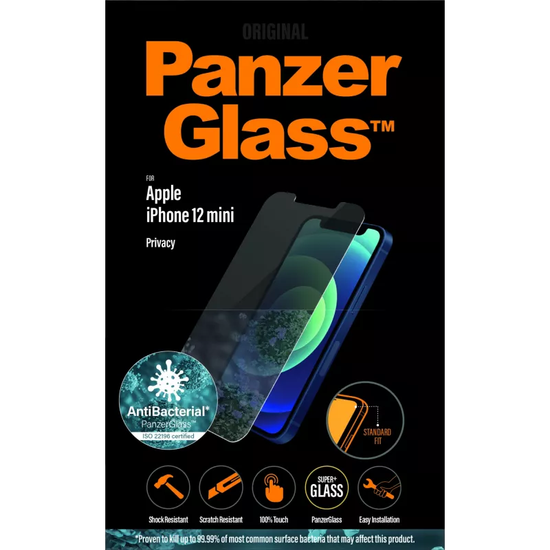 PanzerGlass ® Privacy Screen Protector iPhone 12 Mini | Standard Fit