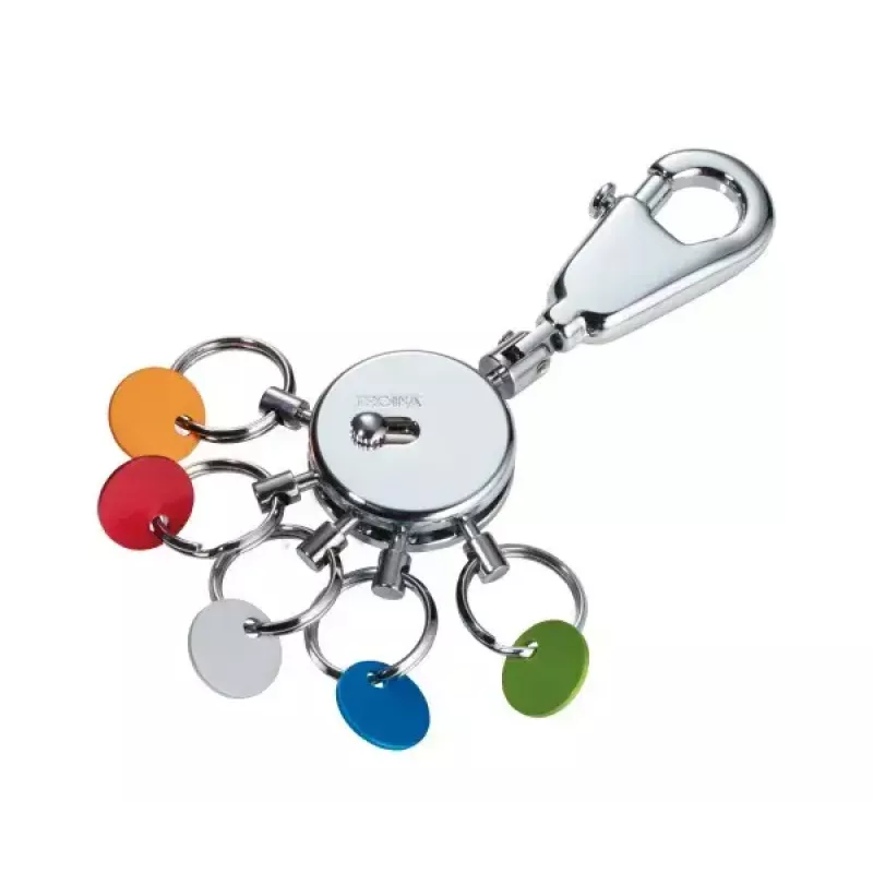 Key carabin TROIKA KYR61/MC Multicolour Silver Metal 25mm